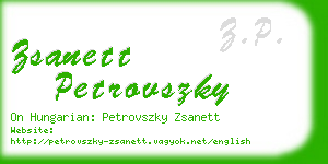 zsanett petrovszky business card